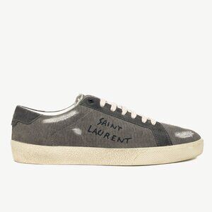 Saint Laurent Court Classic SL/06 "Black" Distressed Signature Low-Top Sneakers